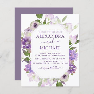 Budget Dusty Purple Wedding Floral Greenery