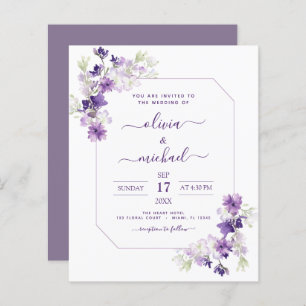 Budget Dusty Purple Wedding Floral Greenery