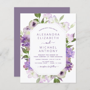Budget Dusty Purple Wedding Floral Greenery