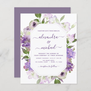 Budget Dusty Purple Wedding Floral Greenery
