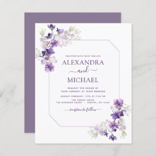 Budget Dusty Purple Wedding Floral Greenery