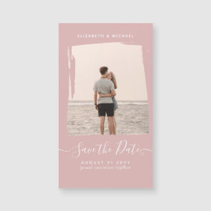 BUDGET Dusty Rose PHOTO Save The Date Monochrome