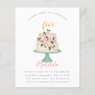 budget editable birthday cake party invitation flyer