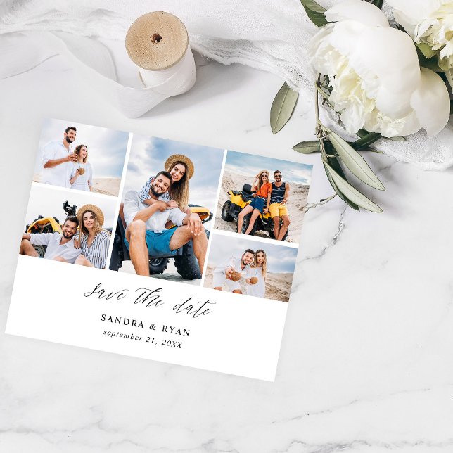 Budget Ele Chic 5 Multi Photo Save the Date Flyer (Creator Uploaded)