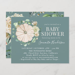 Budget Elegance Ivory Pumpkin Floral Baby Shower