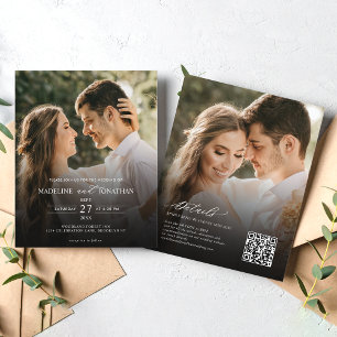 Budget Elegant 2 Photo QR Code All in one Wedding