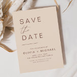 Budget Elegant Boho Save the Date Minimalist<br><div class="desc">Budget Wedding Boho Terracotta Save the Date Cards. The Save the Date cards contain a modern hand lettered cursive script typography that are elegant,  simple and modern to use after you minimalist simple wedding day celebration.</div>