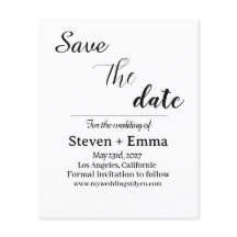 Budget elegant Boho Wedding Save the Date