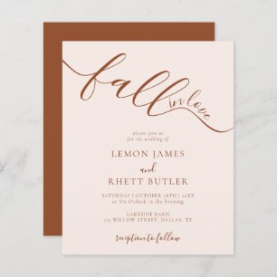 Budget Elegant Calligraphy Fall In Love Wedding