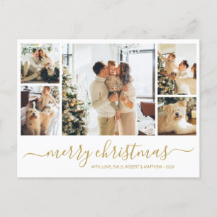 Budget Elegant Collage Christmas Holiday Postcard