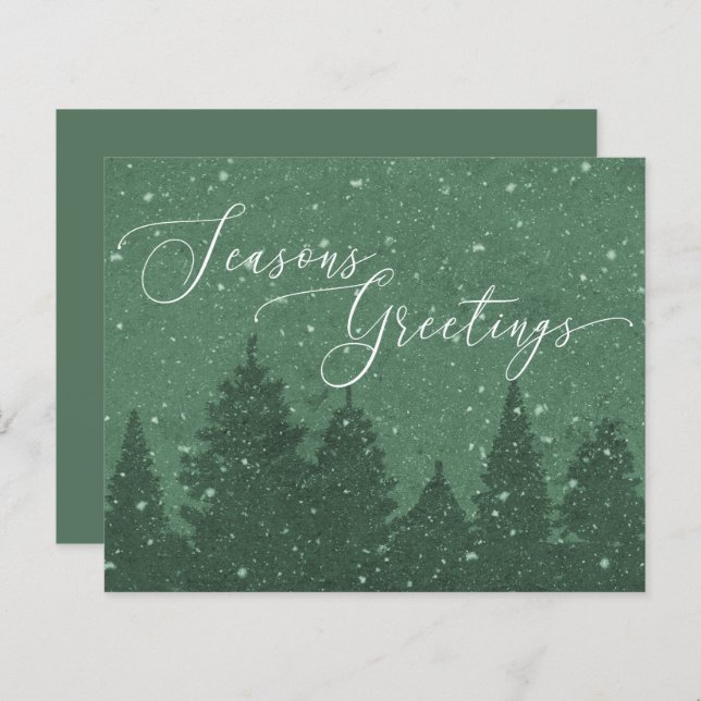 Budget Elegant Corporate Business Holiday Green (Front/Back)