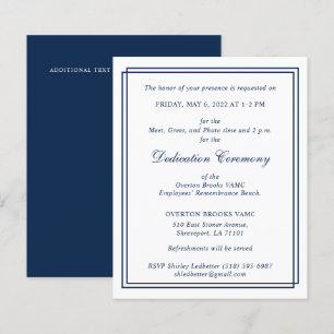 BUDGET Elegant Double Border Monogram Navy V2