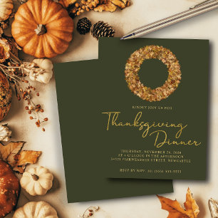 Budget Elegant Green Autumn Wreath Thanksgiving