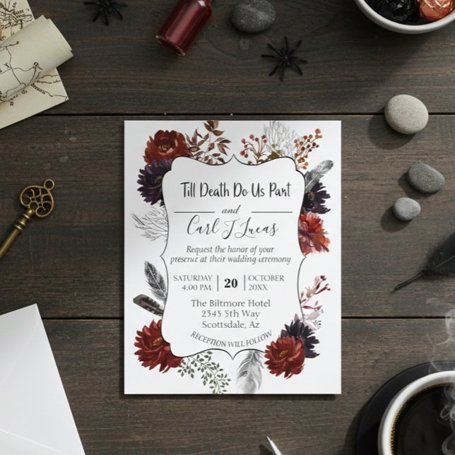 Budget Elegant Halloween Floral Boho Burgundy  (Creator Uploaded)