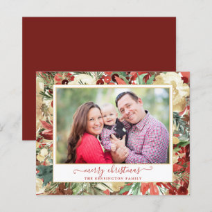 Budget Elegant Holiday Floral Christmas Photo