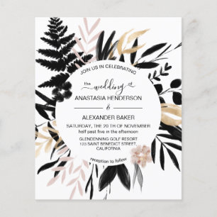Budget Elegant Invitation to wedding ceremony. Fly Flyer