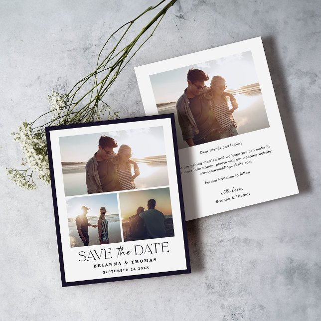 Budget Elegant Modern Photo Wedding Save the Date (Creator Uploaded)