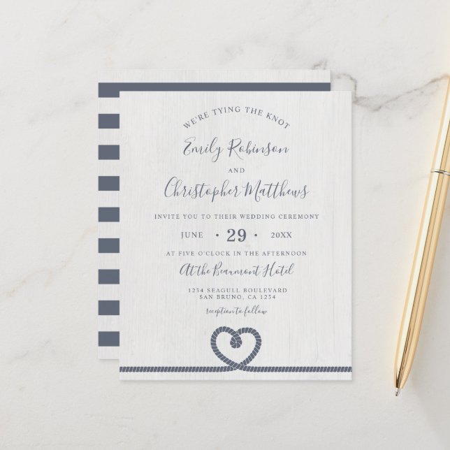 Budget Elegant Nautical Tying The Knot Wedding (Front/Back In Situ)