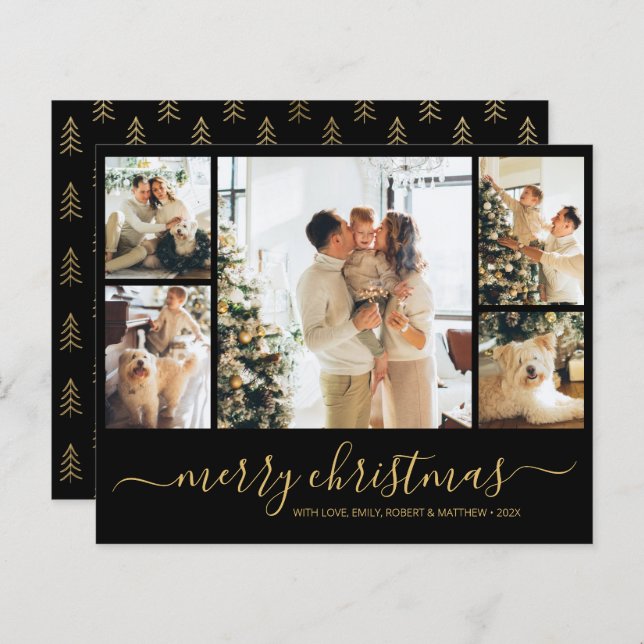 Budget Elegant Photo Christmas Holiday Paper Sheet (Front/Back)