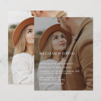 Budget Elegant Photo Overlay Wedding 