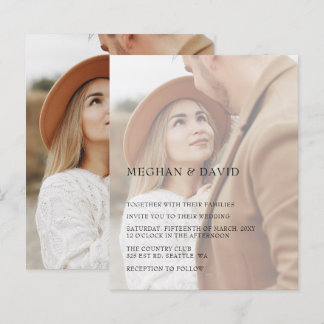 Budget Elegant Photo Overlay Wedding 