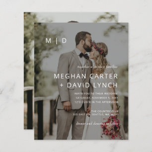Budget Elegant Photo Overlay Wedding Invitation