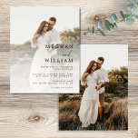 Budget Elegant Photo Wedding Invitation Flyer<br><div class="desc">Budget Elegant Photo Wedding Invitation Flyer</div>