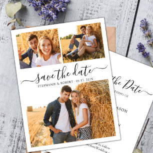 Budget Elegant Photo Wedding Save The Date Card