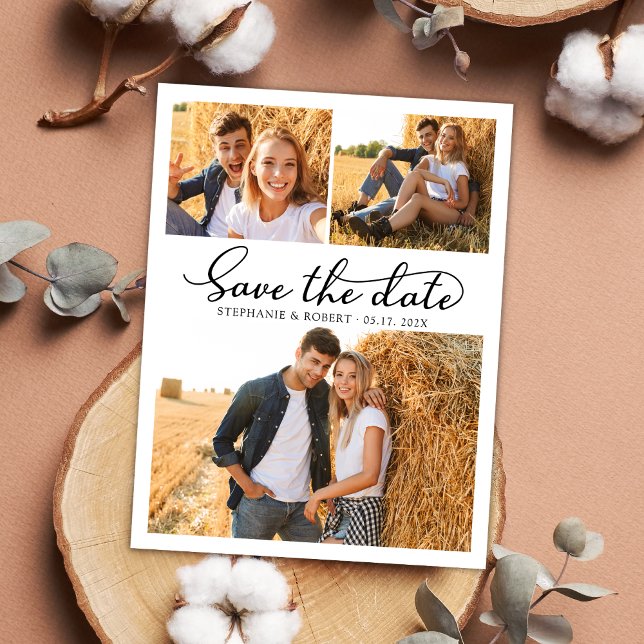 Budget Elegant Photo Wedding Save The Date Card (Creator Uploaded)