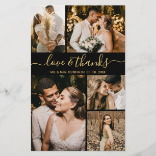 Budget Elegant Photo Wedding Thank You Flyer