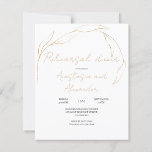BUDGET Elegant Rehearsal Dinner Invitation.
