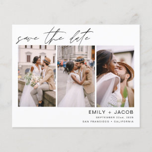 Budget Elegant Save the Date 4 Photo Invitations Flyer
