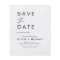 Budget Elegant Save the Date White Black