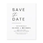 Budget Elegant Save the Date White Black