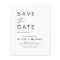 Budget Elegant Save the Date White Black