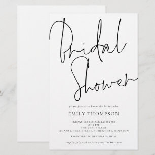 Budget Elegant Script Bridal Shower Larger Invite