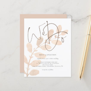 Budget Elegant Script We Do Wedding Invitation