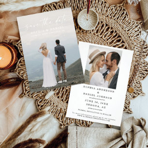 Budget Elegant Script Wedding Save The Date Flyer