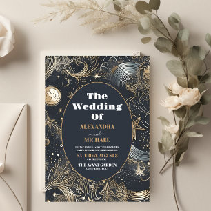 Budget Elegant Silver Gold Celestial Wedding