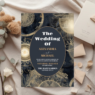 Budget Elegant Silver Gold Celestial Wedding