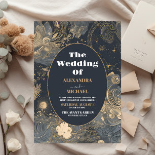 Budget Elegant Silver Gold Celestial Wedding