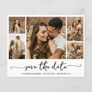 Budget Elegant Typography Collage Save The Date Flyer