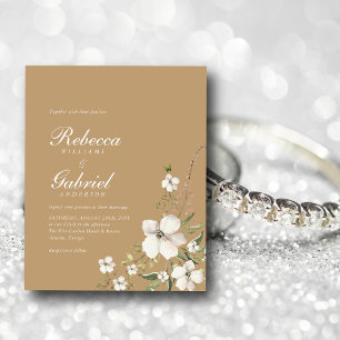 Budget Elegant Watercolor Floral Photo Wedd Invite