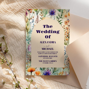 Budget Elegant Watercolor Wildflowers Wedding