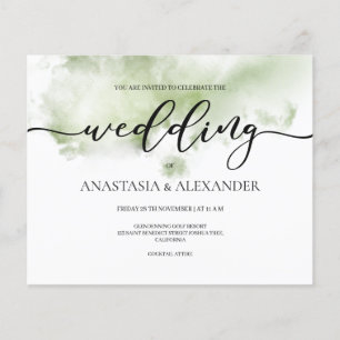 BUDGET/Elegant wedding invitation. Invitation Flyer