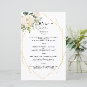 Budget Elegant WEDDING MENU. MENU