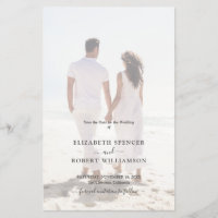 Budget Elegant Wedding Photo Save the Date