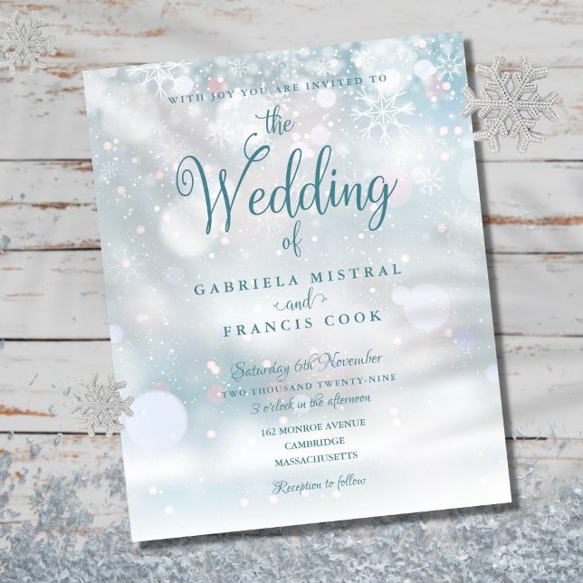 Budget Elegant Winter Wedding Invitation (Creator Uploaded)