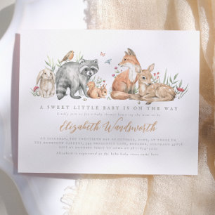 Budget Elegant Woodland Forest Animals Baby Shower