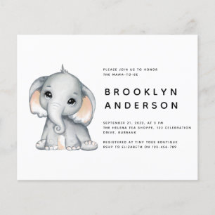 BUDGET Elephant Gender Neutral Baby Shower